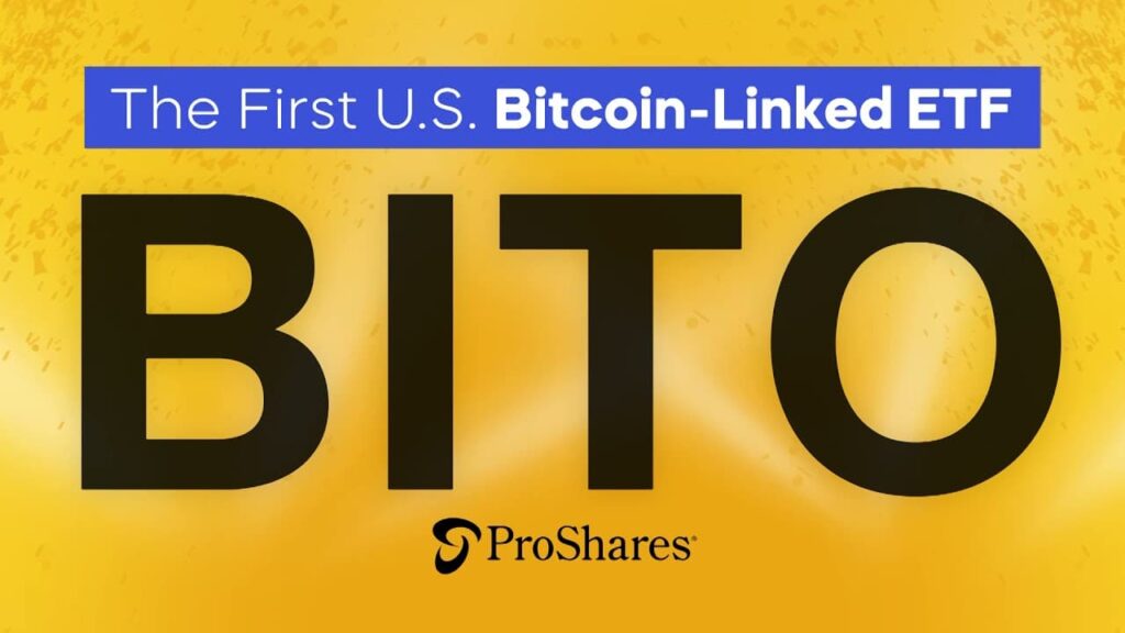 ProShares Bitcoin Strategy ETF (BITO) هو أول صندوق ETF مرتبط بالبيتكوين في الولايات المتحدة يقدم للمستثمرين فرصة للتعرض لعوائد البيتكوين