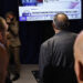 Peopole watch election results at New York City mayoral candidate