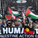 Assange joins pro-Palestinian protest on Sydney Harbour Bridge