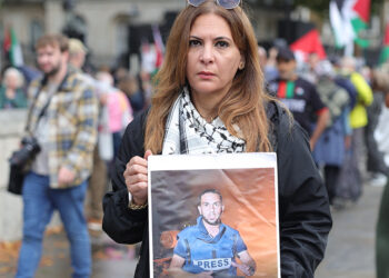 Journalists rally in London to support colleagues in Gaza