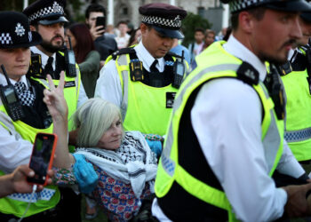 UK police arrest hundreds for backing banned pro-Palestine group