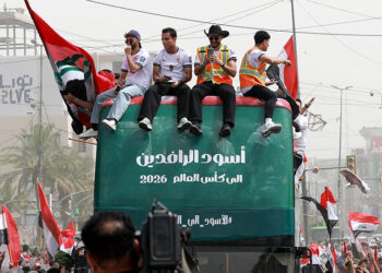 Thousands welcome Iraq football team home after World Cup qualifier